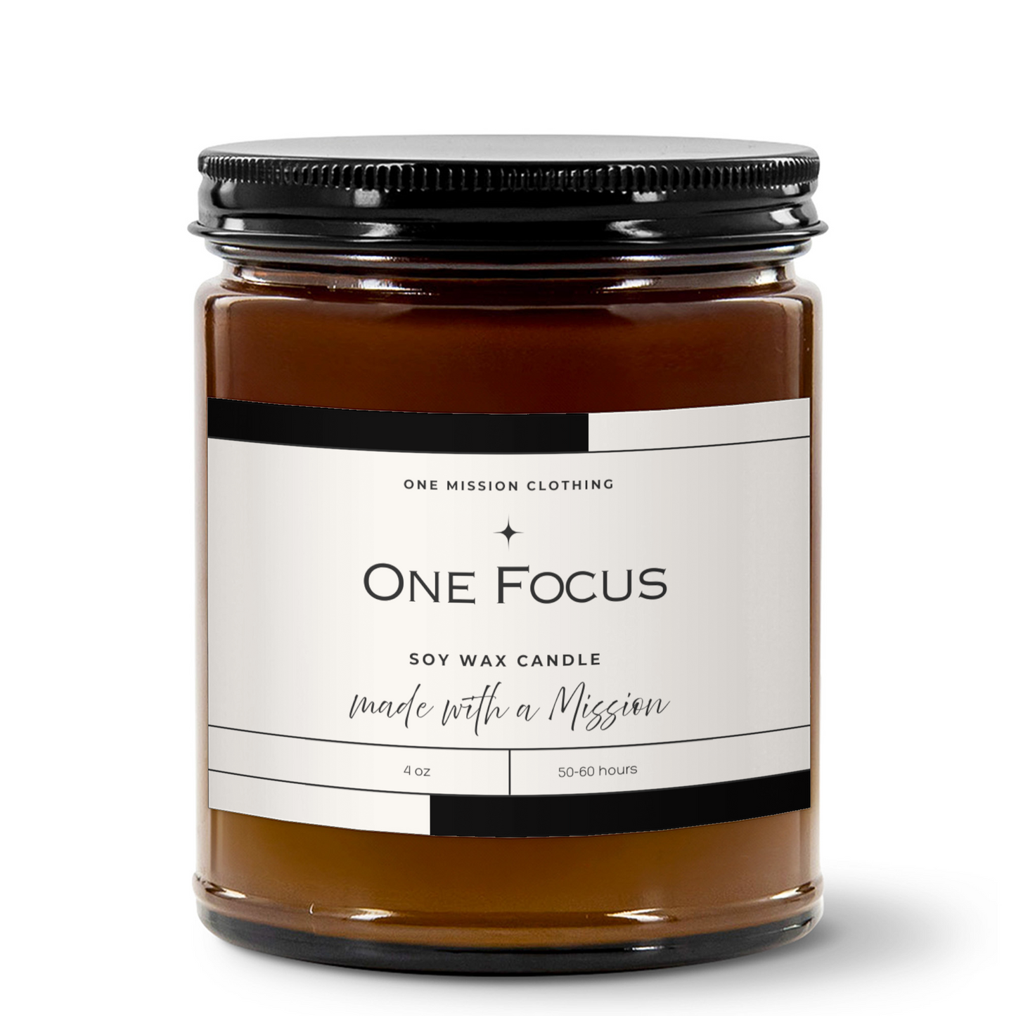 One Focus 4oz Hand-Poured Soy Candle