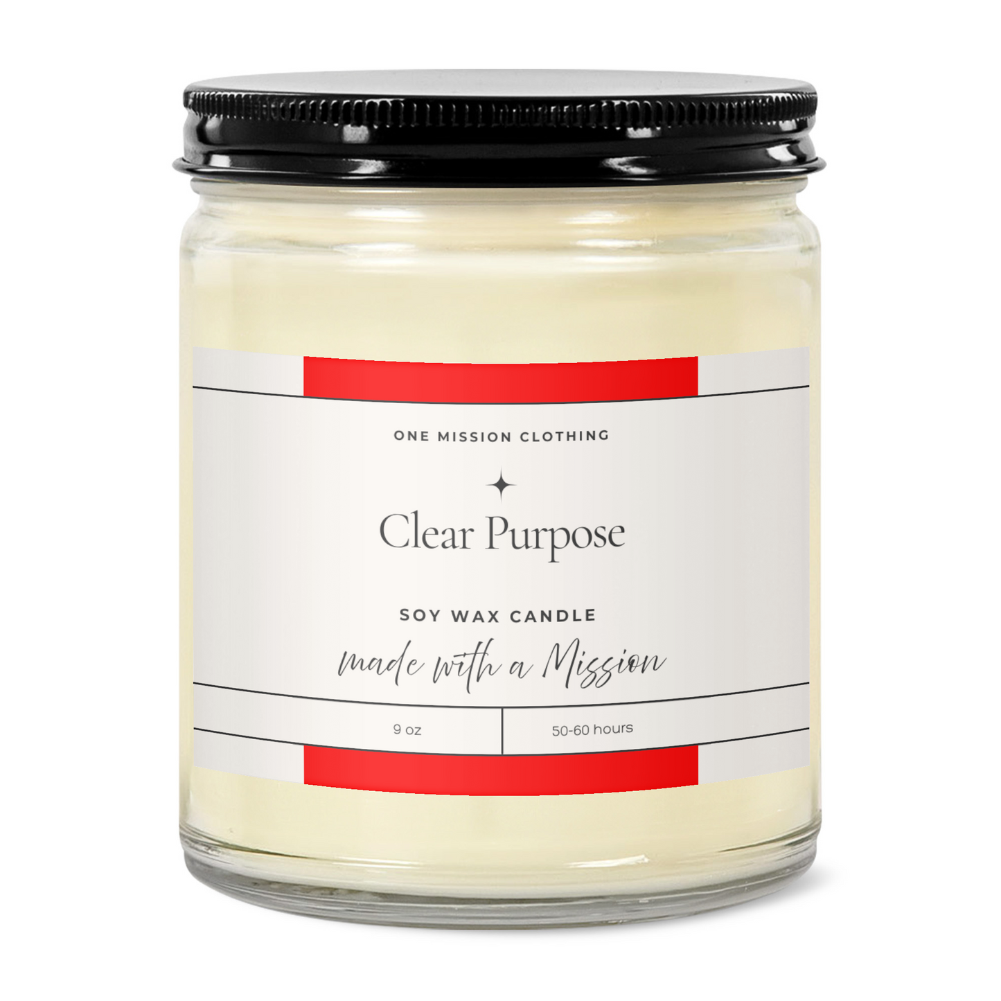 Clear Purpose Mission Soy Candle 9oz